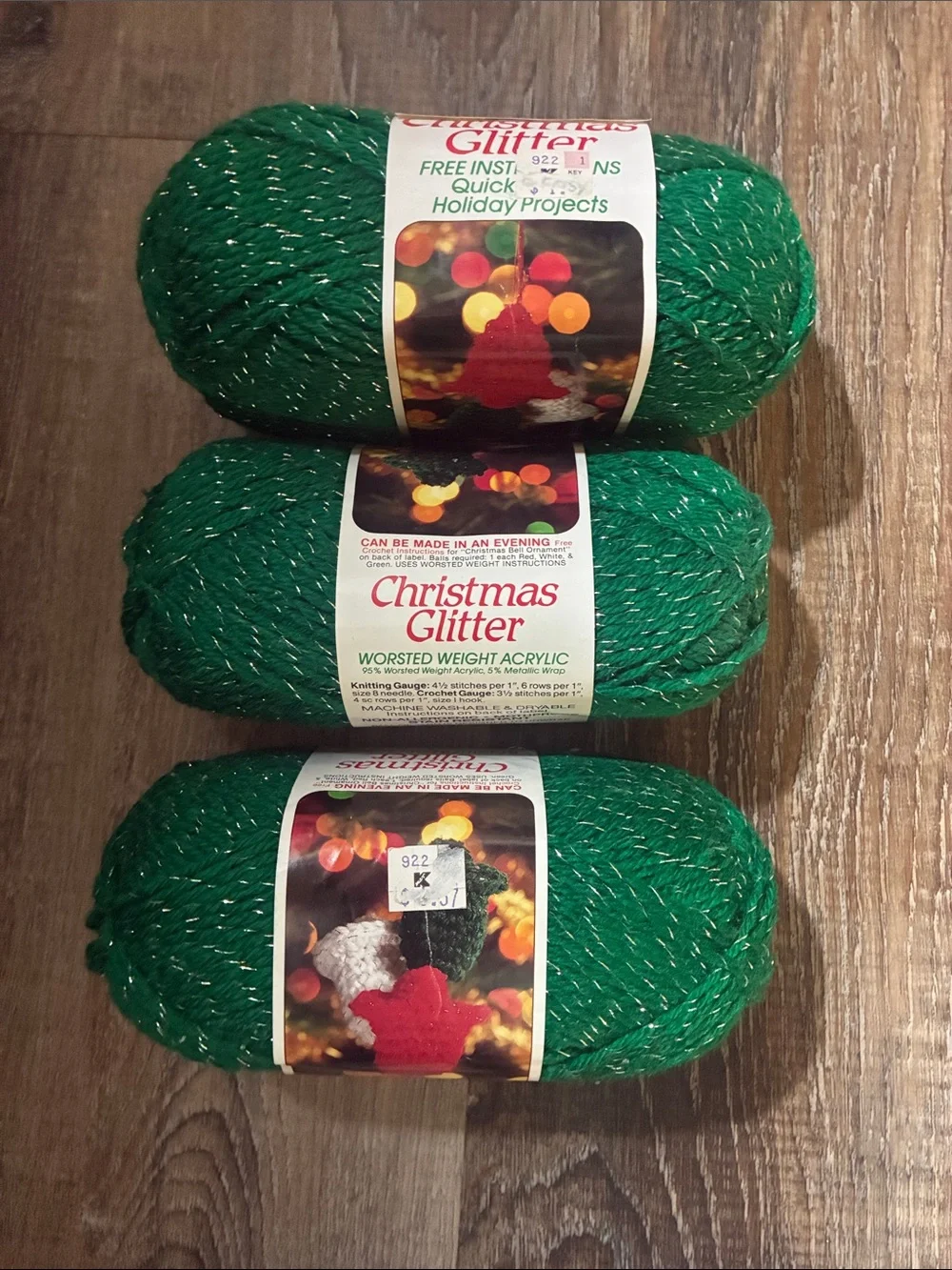 Caron (3) Christmas glitter yarn